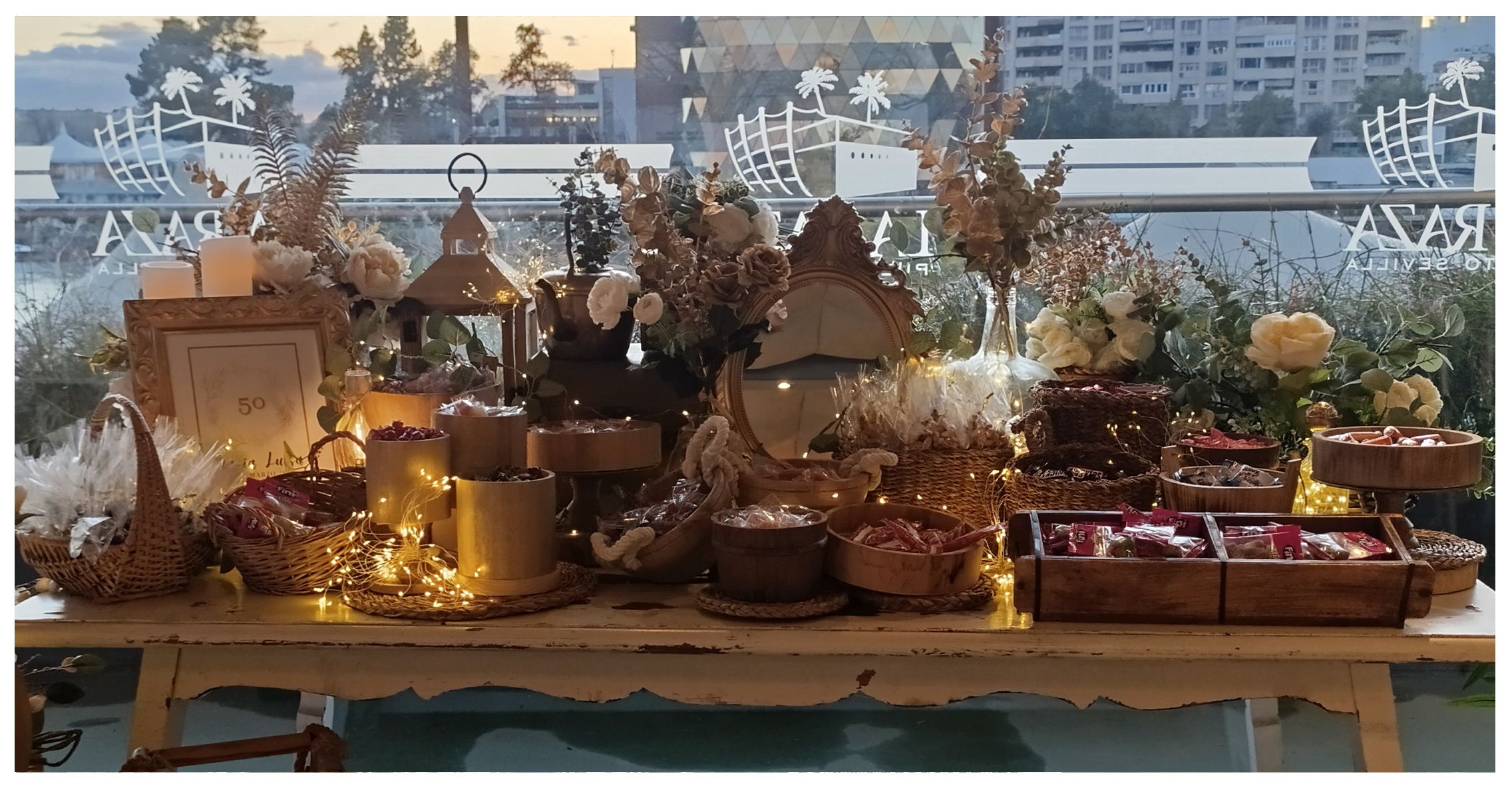 Mesa dulce celebración adultos